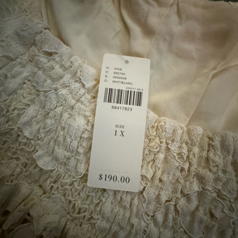 Maeve by Anthropologie Strapless Lace Mini Dress, White, Size 16 - Picture 5 of 7